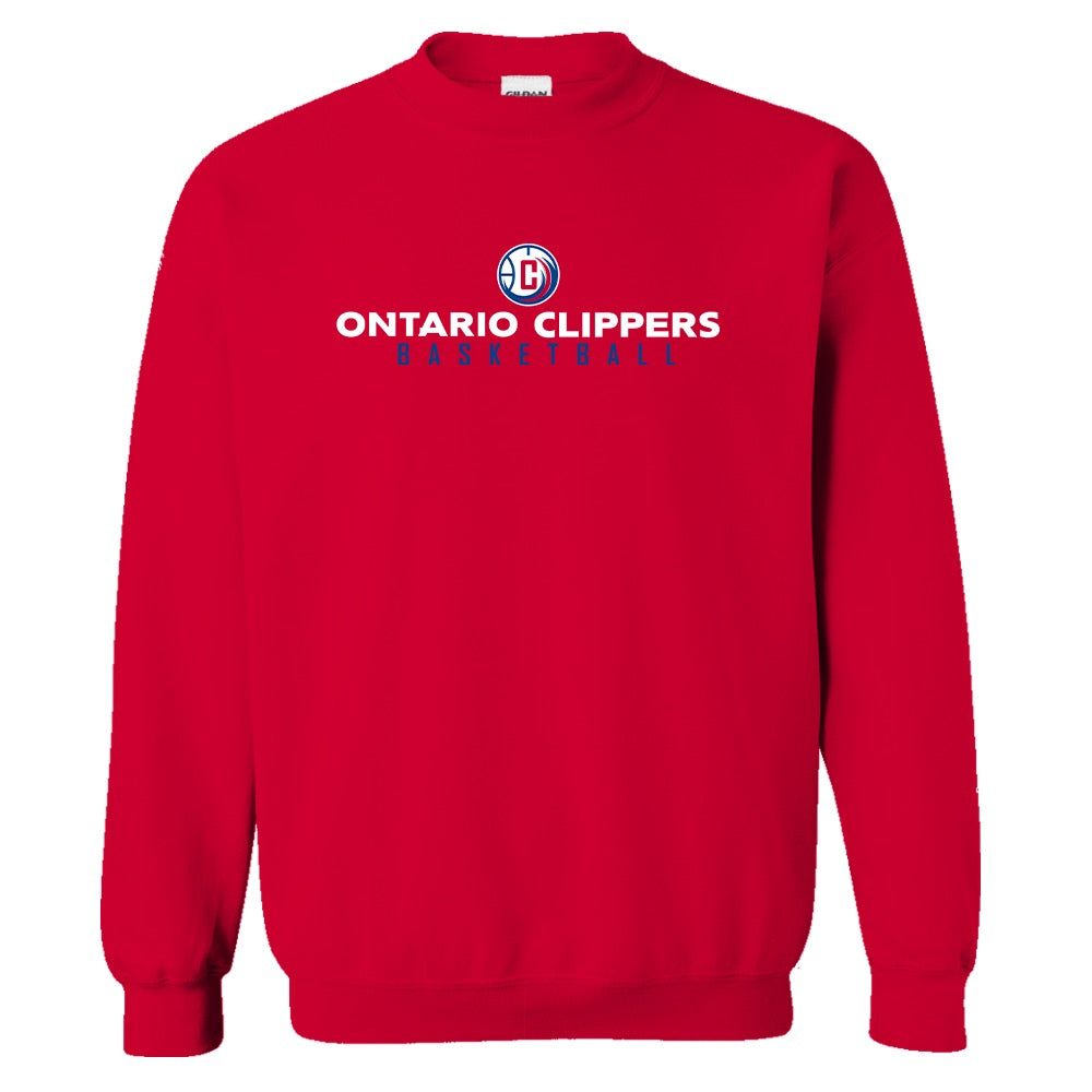 NBA GLeague Ontario Clippers Wordmark Fleece Crewneck Sweatshirt