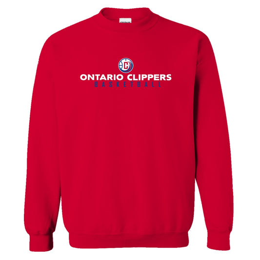 NBA GLeague Ontario Clippers Wordmark Fleece Crewneck Sweatshirt-0
