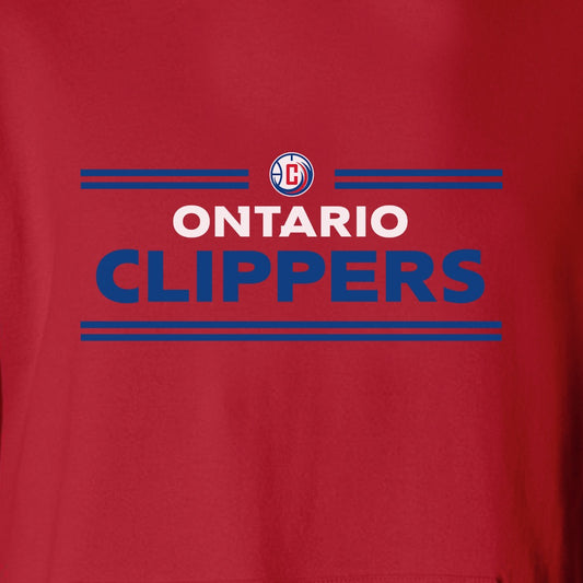 NBA G League Ontario Clippers Wordmark Fleece Hooded Sweatshirt-1