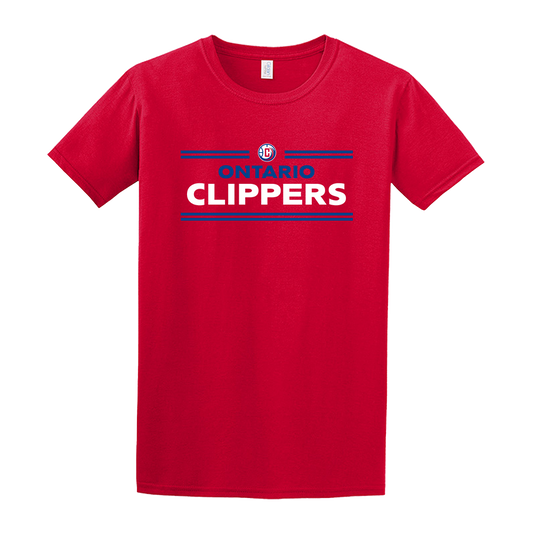 NBA GLeague Ontario Clippers Wordmark Men's Classic Short Sleeve T-Shirt-0