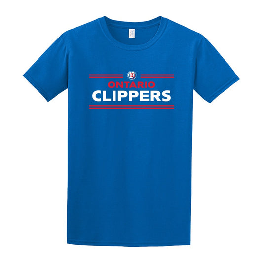NBA GLeague Ontario Clippers Wordmark Men's Classic Short Sleeve T-Shirt-3