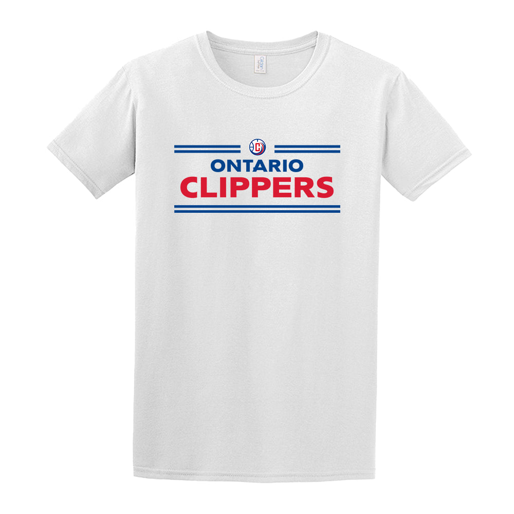NBA GLeague Ontario Clippers Wordmark Men's Classic Short Sleeve T-Shirt-4