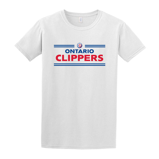 NBA GLeague Ontario Clippers Wordmark Men's Classic Short Sleeve T-Shirt-4