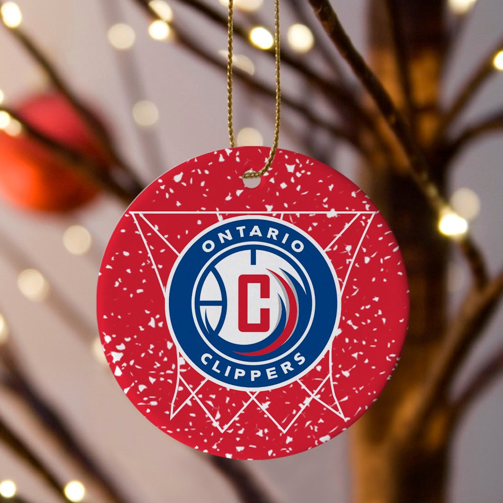 NBA G League Ontario Clippers Net Design Double-Sided Ornament