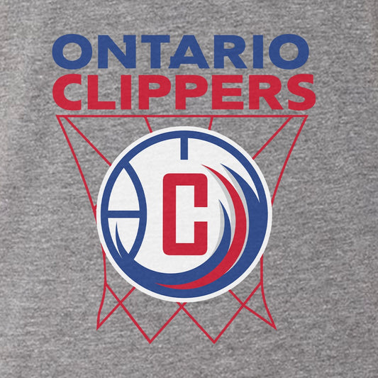NBA G League Ontario Clippers Net Design Men's Tri-Blend T-Shirt-1