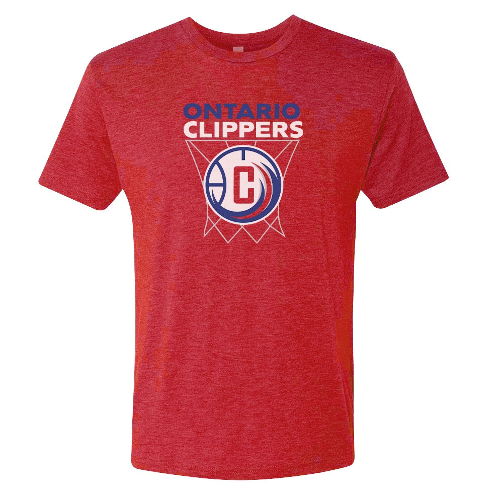 Monster Digital NBA G League Ontario Clippers Net Design Men's Tri-Blend T-Shirt Premium Heather / M