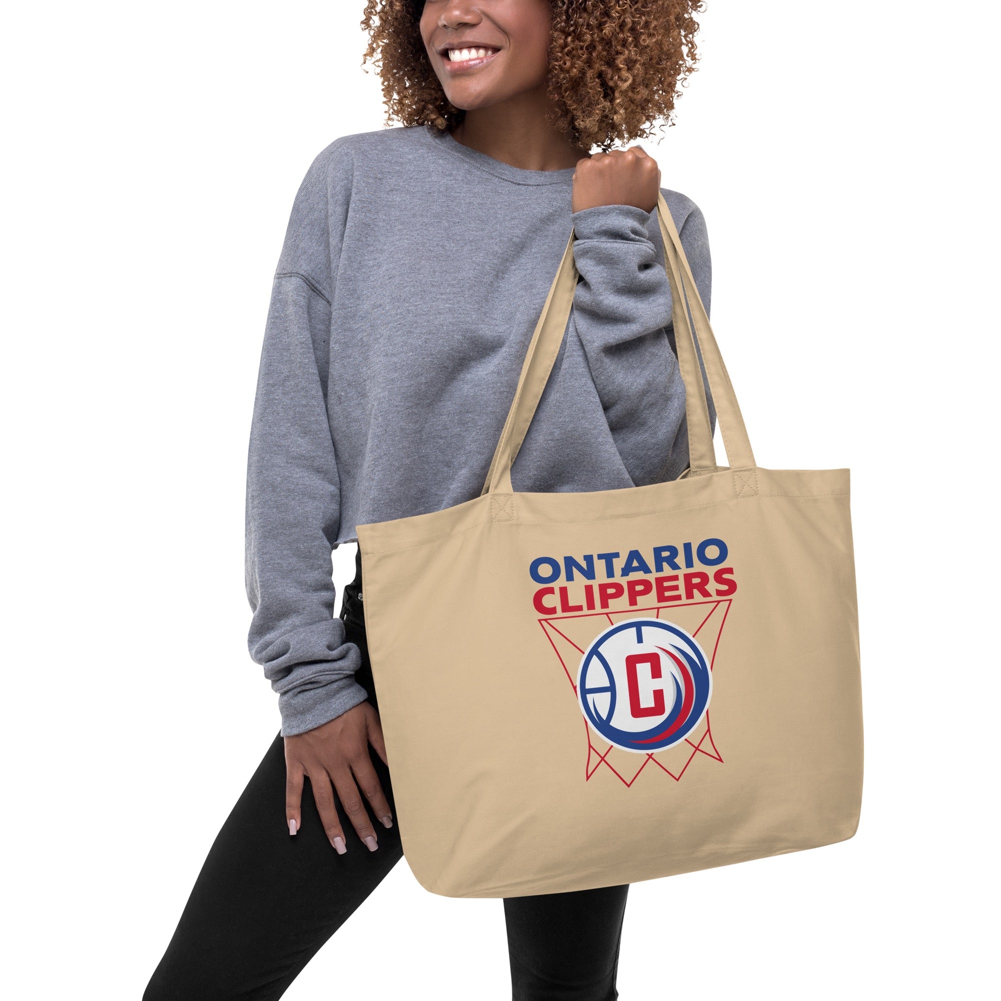 NBA G League Ontario Clippers Net Design Large Eco Tote-3