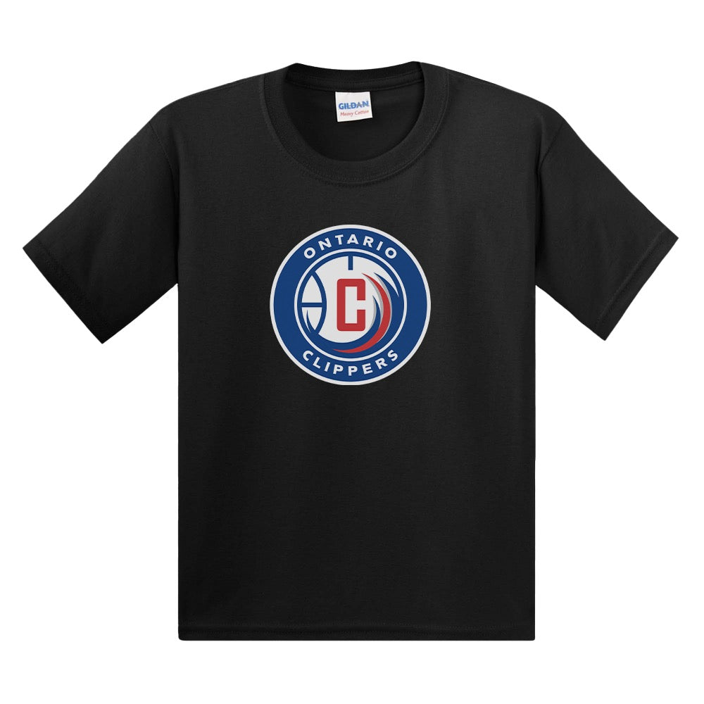 NBA GLeague Ontario Clippers Circle Kids Short Sleeve T-Shirt-2
