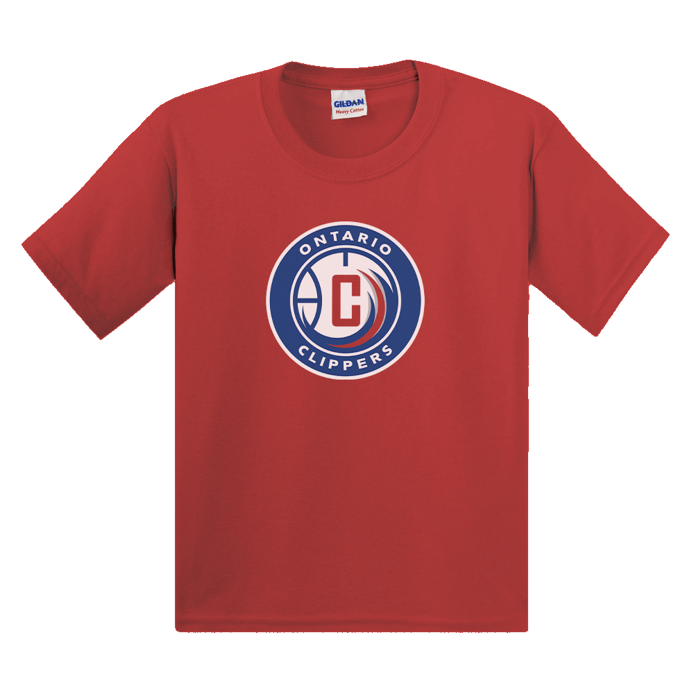 Monster Digital NBA G League Ontario Clippers Circle Kids Short Sleeve T-Shirt Red / XS