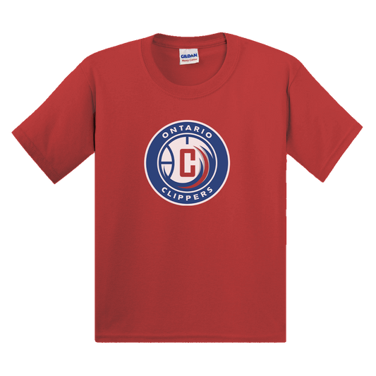 NBA GLeague Ontario Clippers Circle Kids Short Sleeve T-Shirt-3