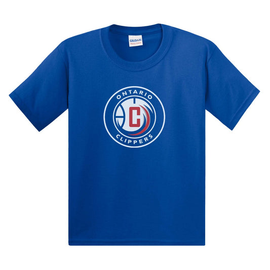 NBA GLeague Ontario Clippers Circle Kids Short Sleeve T-Shirt-0