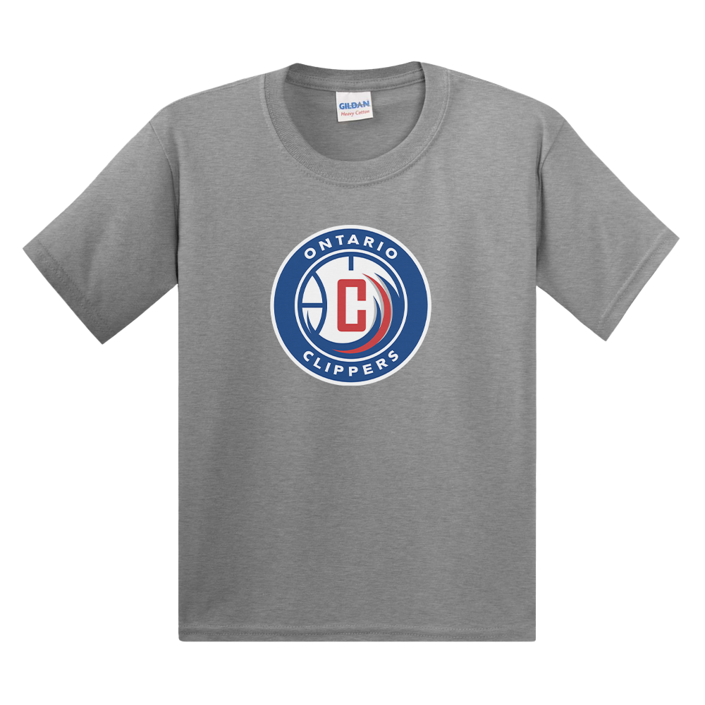 Monster Digital NBA G League Ontario Clippers Circle Kids Short Sleeve T-Shirt Sport Grey / L