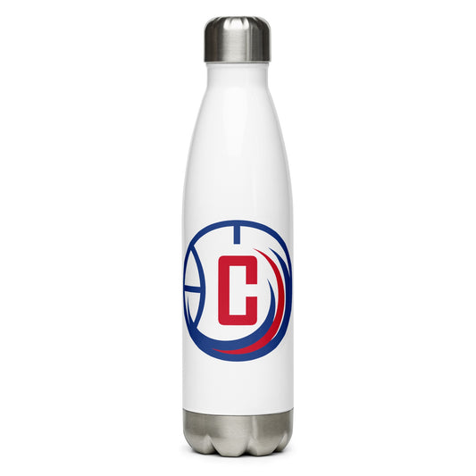 NBA G League Ontario Clippers Wordmark, Ball Logo Stainless Steel Water Bottle-4