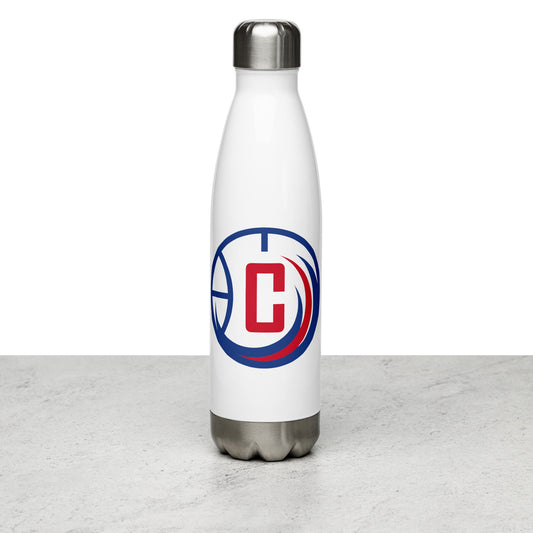 NBA G League Ontario Clippers Wordmark, Ball Logo Stainless Steel Water Bottle-2